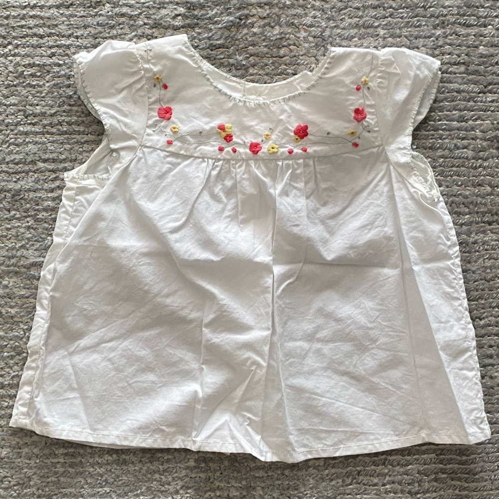 Authentic Bonpoint Embroidered Top Blouse - 18M